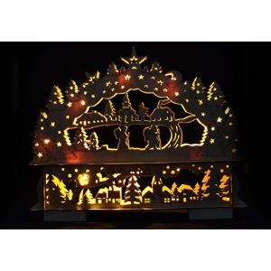 Nexos 28392 Vánoční dekorace - Vánoční krajina - 10 LED diod