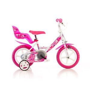 Dino Bikes Dětské kolo bílo-růžové 12