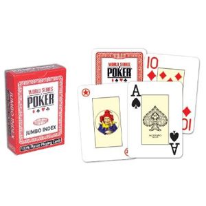 Modiano WSOP jumbo index 2258 Poker karty červené