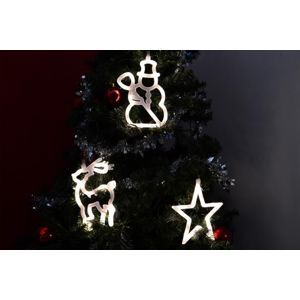 Nexos 32549 Vánoční dekorace na okno - hvězda, sněhulák, sob - LED FROST
