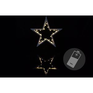 Nexos 33221 Vánoční dekorace - hvězda - 20 LED, teplá bílá