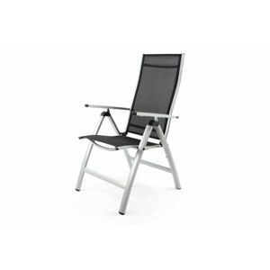 Garthen 35115 Extra široká zahradní židle polohovatelná - černá