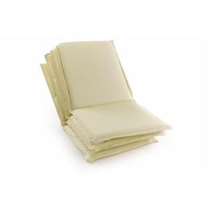 Divero 45824 Sada 4 ks polstrování na nízké zahradní židle - krémové