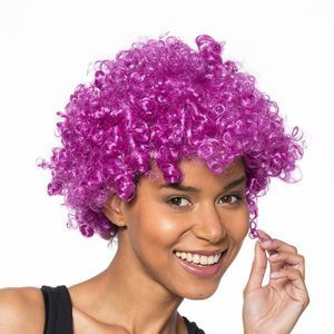 Afro paruka - fialová