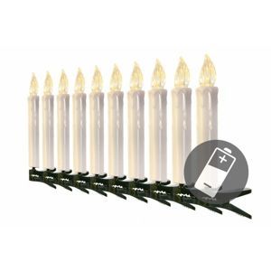 Nexos 47229 Vánoční svíčky na stromeček - bezdrátové - 10 ks