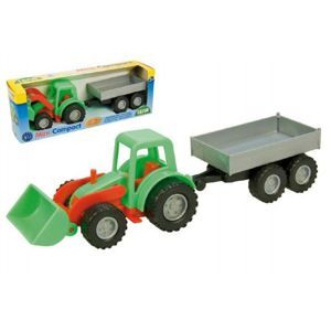 Compact Traktor s přívěsem plast 2v krabici