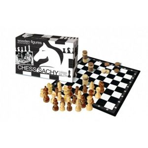 Teddies 48011 Šachy+dáma+mlýn dřevo společenská hra v krabici