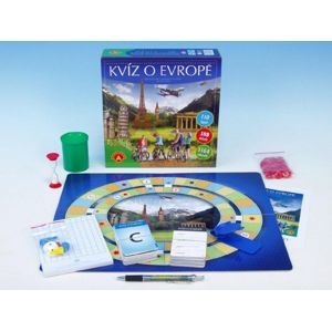 Kvíz o Evropě společenská hra v krabici 25x25x7cm