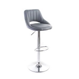 G21 Aletra Grey 51550 Barová židle koženková, prošívaná, šedá