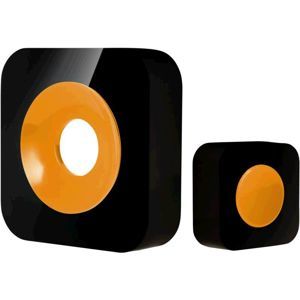 Zvonek Optex 990226 Bezdrátový designový barevný zvonek černá/oranžová s dlouhým dosahem