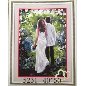 Malování podle čísel na plátno zamilovaný pár