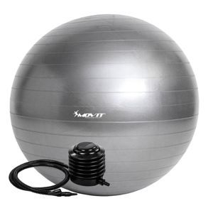 MOVIT 54109 Gymnastický míč s pumpou - 75 cm - stříbrný