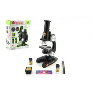 Teddies 55016 Mikroskop s doplňky plast 21cm na baterie se světlem 8+