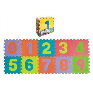 Pěnové puzzle čísla 0-9 podložka 210ks v sáčku