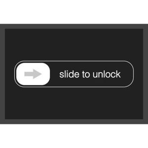 Rohožka s potiskem "Slide to Unlock"