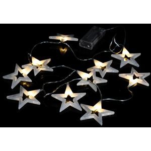 Nexos Vánoční dekorativní osvětlení - třpytivé hvězdy - 10 LED teple bílé D57422