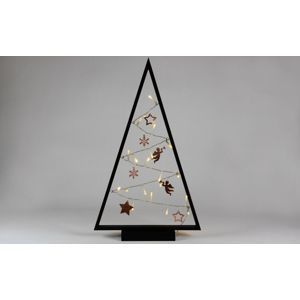 Nexos 57419 Světelná dekorace černá - Vánoce - 20 LED teple bílá