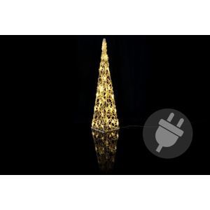 Nexos 206 Vánoční dekorace - Akrylový kužel - 60 cm, teple bílé + trafo