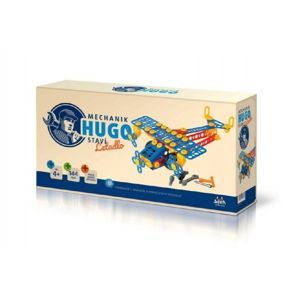 Seva Mechanik Hugo staví Letadlo stavebnice s nářadím 1plast v krabici 31x16x7cm