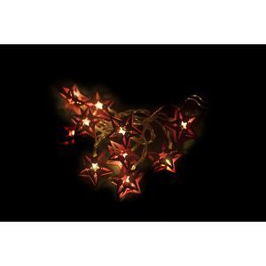 Nexos HOLZ 59047 Vánoční dekorativní řetěz - červená hvězda - 10 LED
