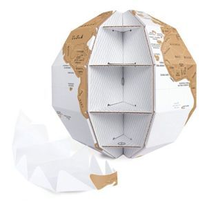 Stírací mapa - globus