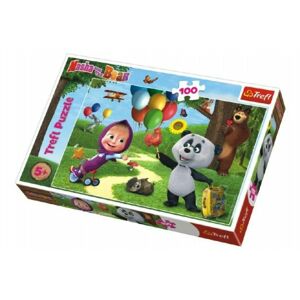 Puzzle Máša a Medvěd s přáteli 100 dílků v krabici