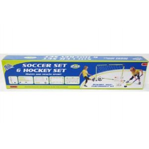 Branka fotbal + hokej 2v1 s doplňky plast v krabici 75x17x9cm
