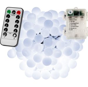 VOLTRONIC® Párty osvětlení - 5 m, 50 LED diod, studeně bílé, na baterie