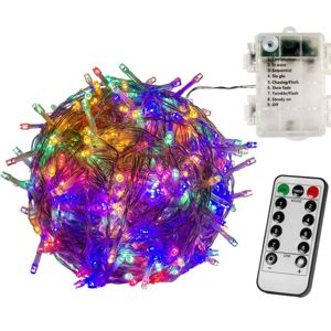 VOLTRONIC® 67402 Vánoční LED osvětlení - 5 m, 50 LED, barevné, na baterie