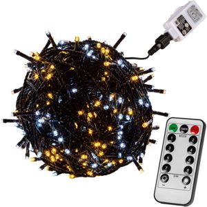 VOLTRONIC® 67606 Vánoční řetěz 20 m,200 LED,teple/stud.bílý+ovladač