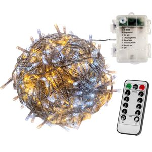 VOLTRONIC® 67399 Vánoční řetěz 10 m,100 LED,teple/stud.bílý+ovladač