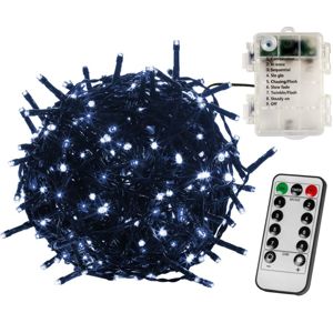 VOLTRONIC® 67710 Vánoční řetěz - 20 m, 200 LED, studeně bílý, na baterie