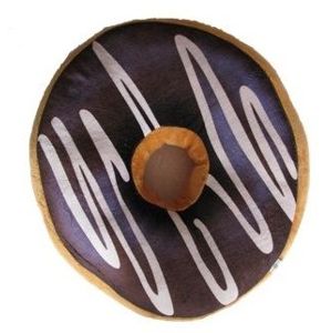 JAHU Polštář donut 3D - tmavě hnědý