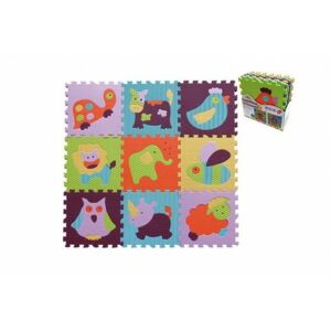 Pěnové puzzle zvířátka mix barev 9 ks 32 x 32 x 1 cm