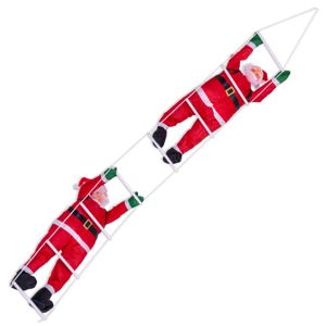 Vánoční dekorace - Santa Clausové na žebříku, 210 cm
