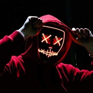 Maska se světelným efektem - The Purge - Červená