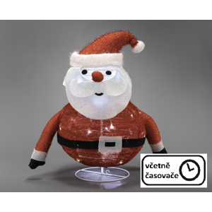 Nexos Vánoční dekorace - Santa Claus, 30 LED, 58 cm