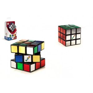 Rubikova kostka hlavolam 3x3x3 Metallic plast v krabici 9x15x6cm