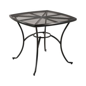Zahradní kovový stůl Venezia 80 × 80 cm - černá
