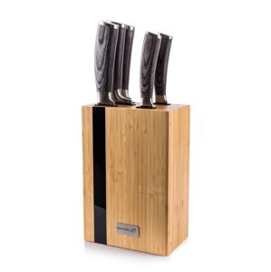G21 Sada nožů Gourmet Rustic 5 ks + bambusový blok