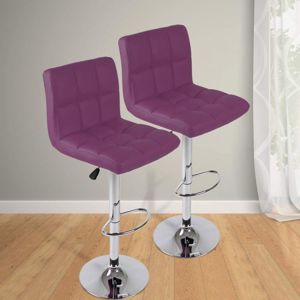 Miadomodo 74109 Barová stolička, fialová 2 ks