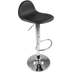Miadomodo 74116 Barová židle s opěrkou, černá, 35 x 38 x 93 cm