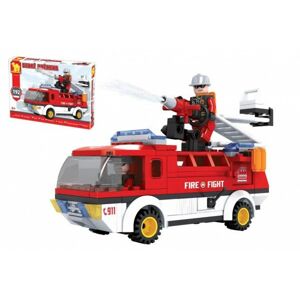 Kostky stavebnice Dromader auto hasiči 192 dílků v krabici
