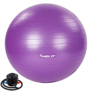 75551 MOVIT Gymnastický míč s nožní pumpou, 65 cm, fialový