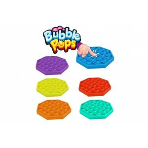 Bubble pops - Praskající bubliny silikon antistresová spol. hra 6 barev 12,5x12,5cm v sáčku