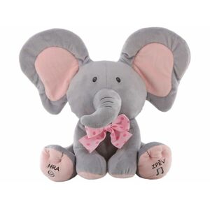 Hračka sloník - hra na schovávanou, růžový