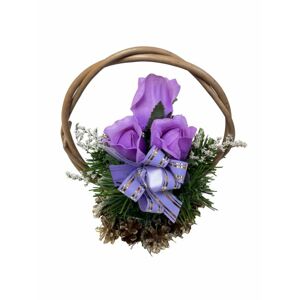 Květinový košík, malé velikosti, fialová
