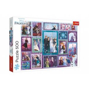 Puzzle Kouzelná galerie Ledové království II/Frozen II 500 dílků 48x34cm v krabici 40x26,5x4,5cm