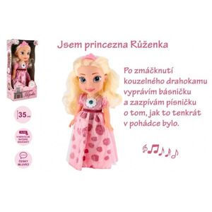Teddies Panenka princezna Růženka plast 35cm česky mluvící na baterie se zvukem 17x37x10cm