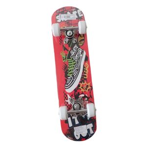 Skateboard dětský s ALU podvozkem, 60 x 15 cm, červený